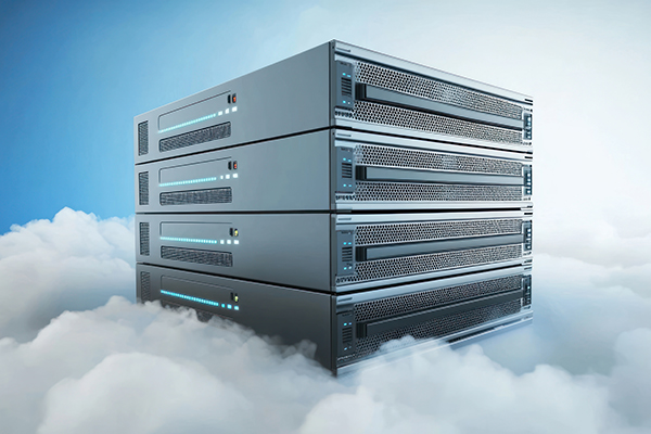 A cloud-based data storage system with virtual connections.